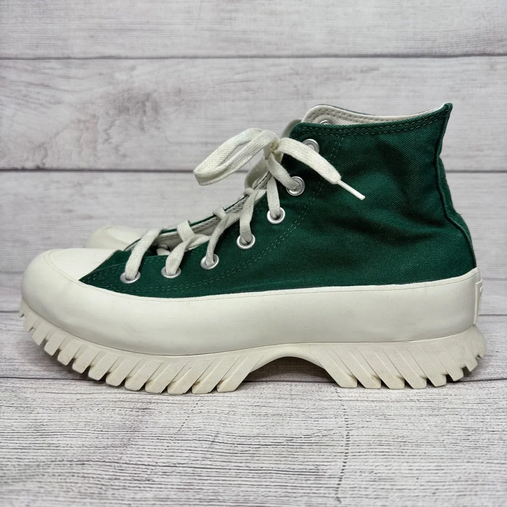 Converse Chuck‎ Taylor All Star Lugged 2.0 High Top Green White Platform Shoes